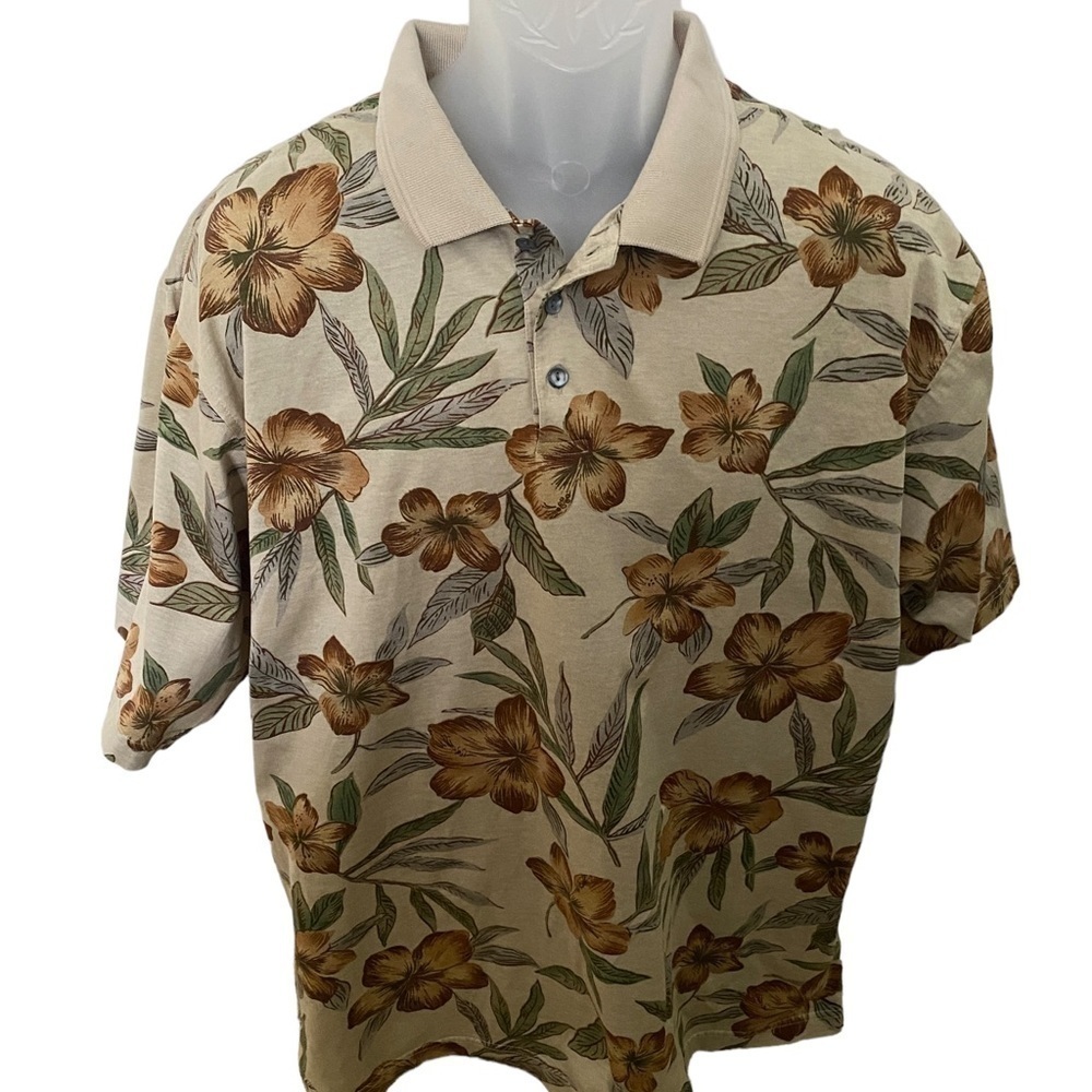 COOKE STREET Honolulu Polo Aloha Hawaiian Floral Tropical Shirt Men XL